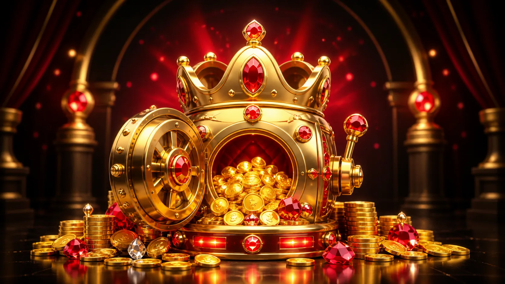 Illustration of a jackpot vault